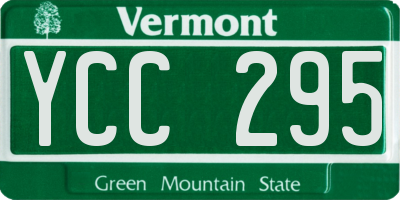 VT license plate YCC295