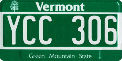 VT license plate YCC306