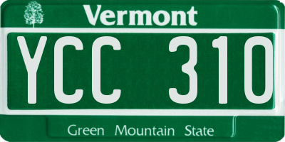 VT license plate YCC310