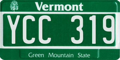 VT license plate YCC319