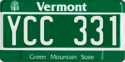 VT license plate YCC331