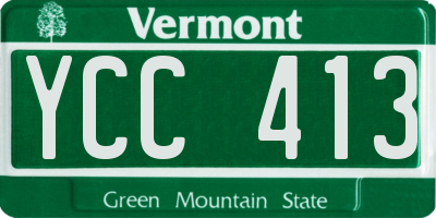 VT license plate YCC413