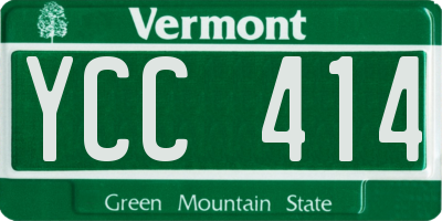 VT license plate YCC414