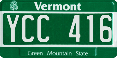 VT license plate YCC416