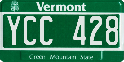 VT license plate YCC428