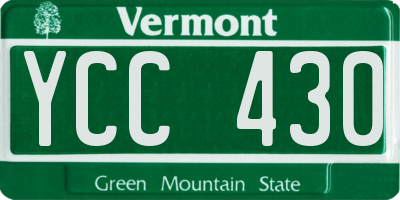 VT license plate YCC430