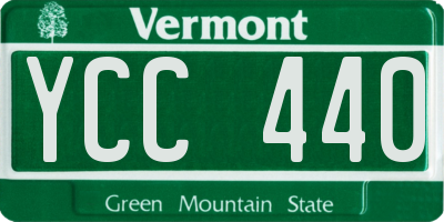 VT license plate YCC440