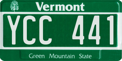 VT license plate YCC441