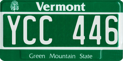 VT license plate YCC446