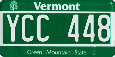 VT license plate YCC448