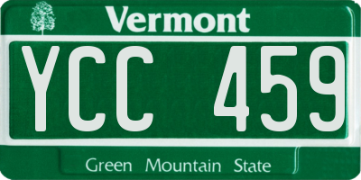 VT license plate YCC459