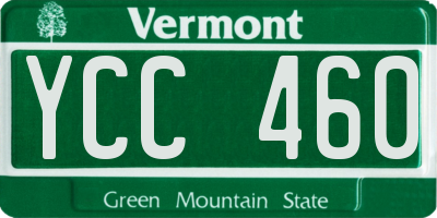 VT license plate YCC460
