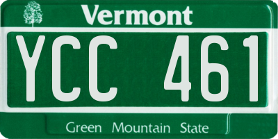 VT license plate YCC461
