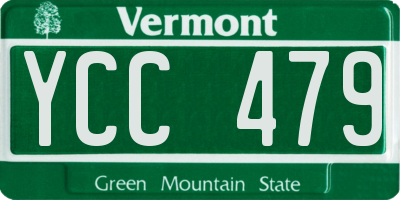 VT license plate YCC479