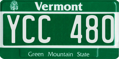 VT license plate YCC480