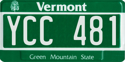 VT license plate YCC481