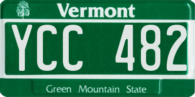 VT license plate YCC482