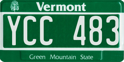 VT license plate YCC483