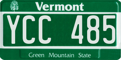 VT license plate YCC485