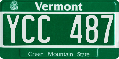 VT license plate YCC487
