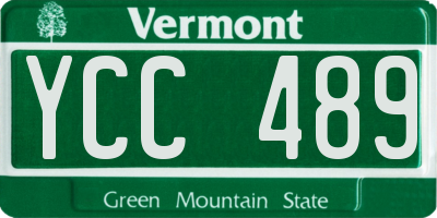 VT license plate YCC489