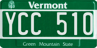 VT license plate YCC510