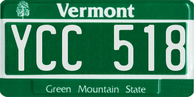 VT license plate YCC518