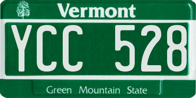 VT license plate YCC528