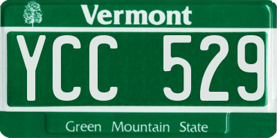 VT license plate YCC529