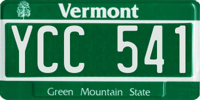 VT license plate YCC541