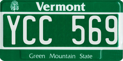 VT license plate YCC569