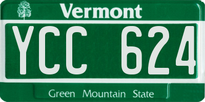 VT license plate YCC624