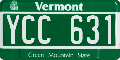 VT license plate YCC631
