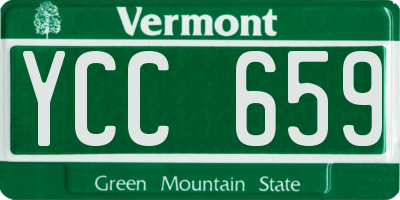 VT license plate YCC659