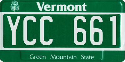 VT license plate YCC661
