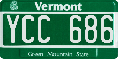 VT license plate YCC686