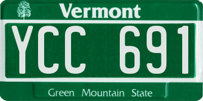 VT license plate YCC691