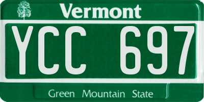 VT license plate YCC697