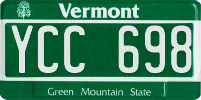 VT license plate YCC698
