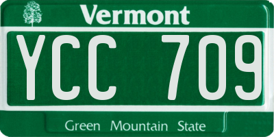 VT license plate YCC709