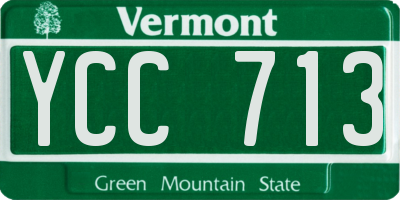 VT license plate YCC713