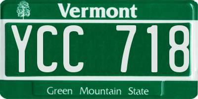 VT license plate YCC718