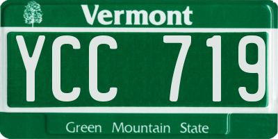 VT license plate YCC719