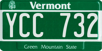VT license plate YCC732