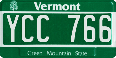 VT license plate YCC766