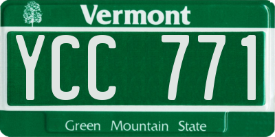 VT license plate YCC771