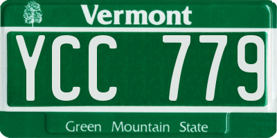 VT license plate YCC779