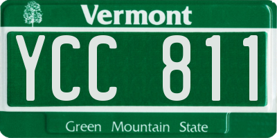 VT license plate YCC811