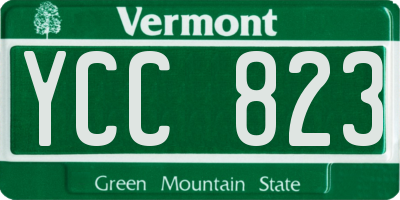 VT license plate YCC823