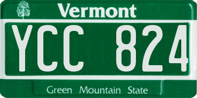 VT license plate YCC824